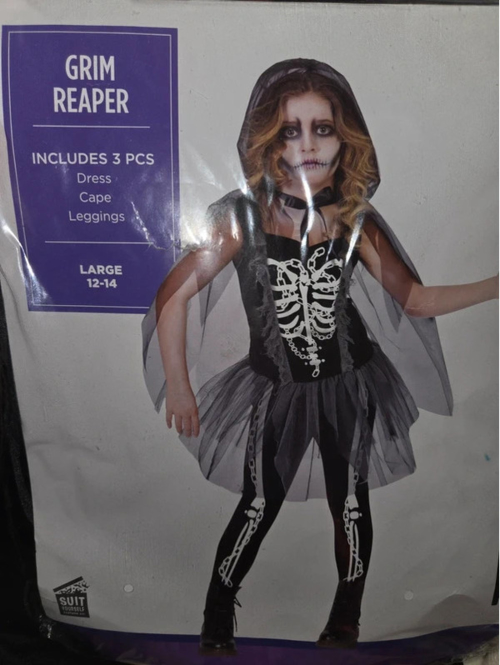 Grim reaper costume large 12/14 kids